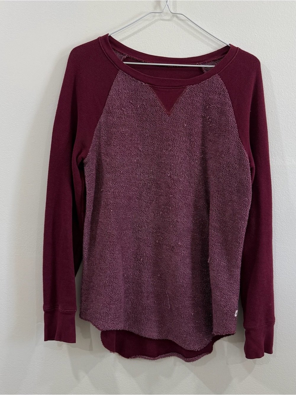 American Eagle Outfitters Two-Tone Burgundy Jeggings Sweater